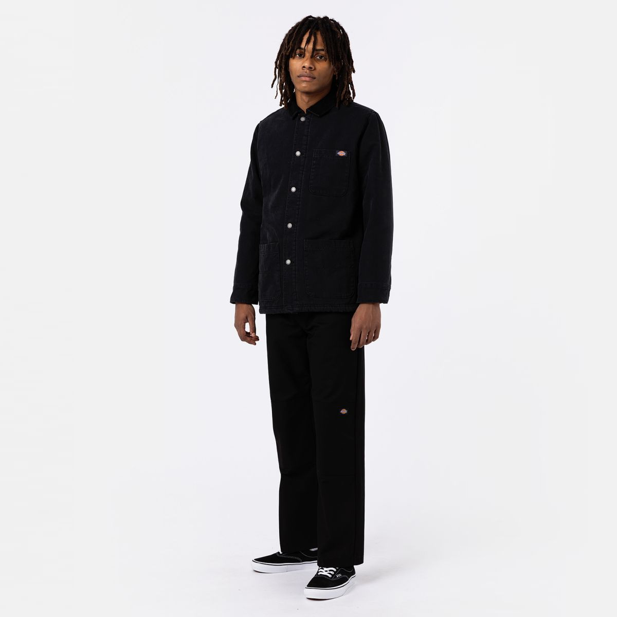 Dickies Giacca Duck Canvas Chore Washed Black - 5