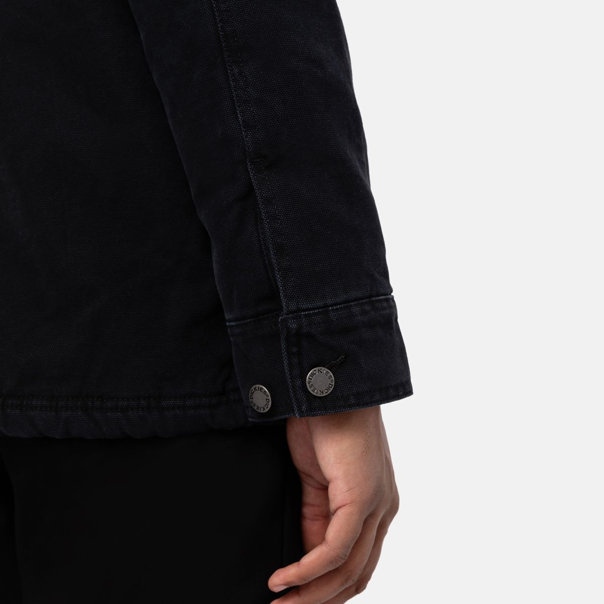 Dickies Giacca Duck Canvas Chore Washed Black - 8
