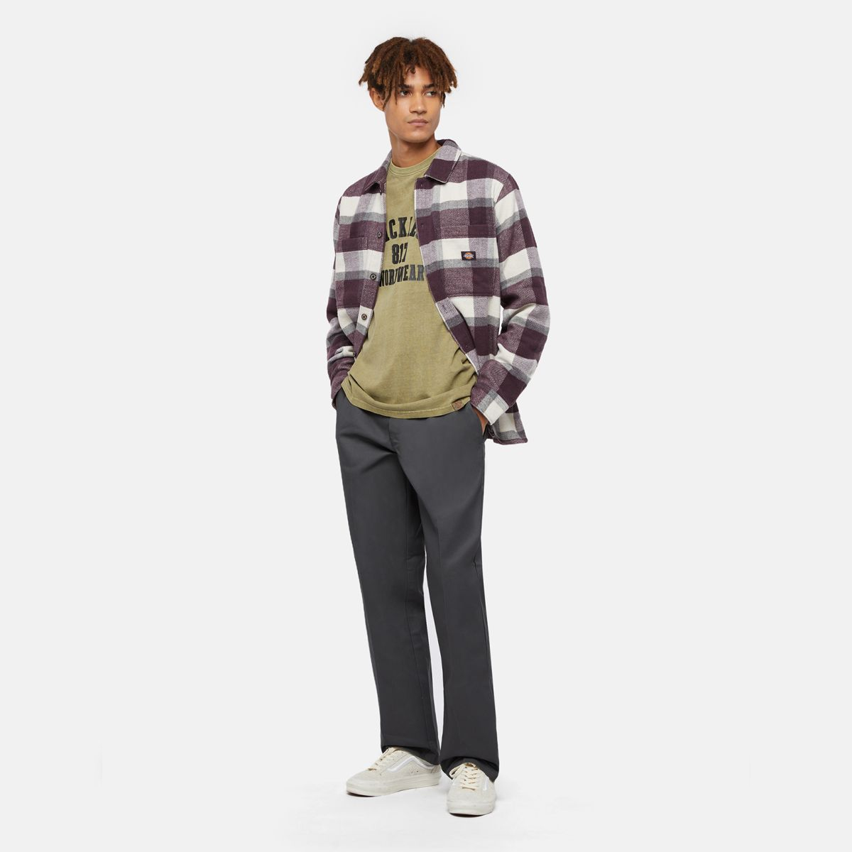 Dickies Camicia Plaid Coaling Plum Perfect - 4 Dickies Camicia Plaid Coaling Plum Perfect - 4