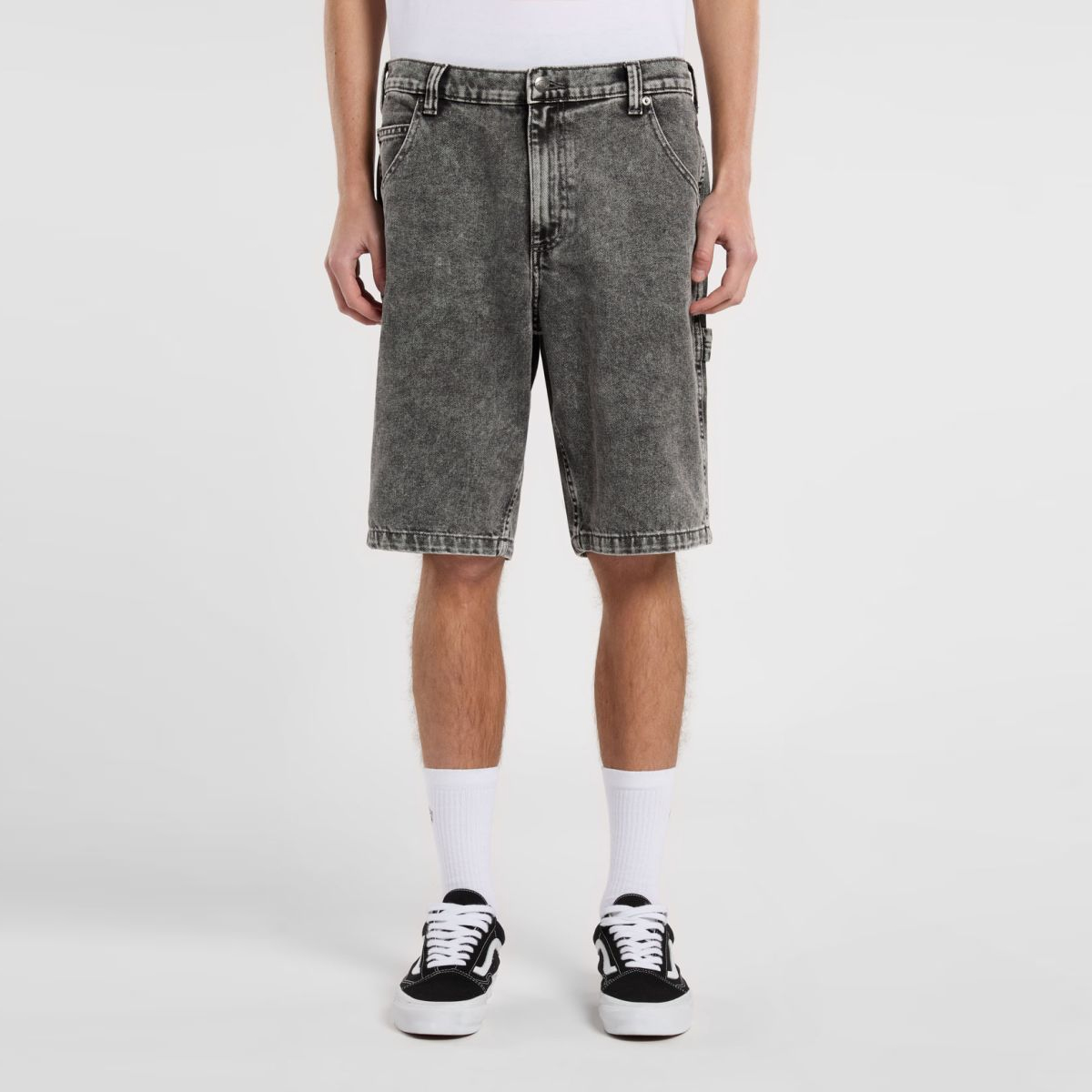Dickies Jeans Shorts Garyville Light Gray Wash - 2 Dickies Jeans Shorts Garyville Light Gray Wash - 2