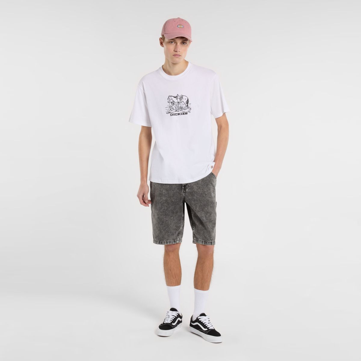 Dickies Jeans Shorts Garyville Light Gray Wash - 4 Dickies Jeans Shorts Garyville Light Gray Wash - 4