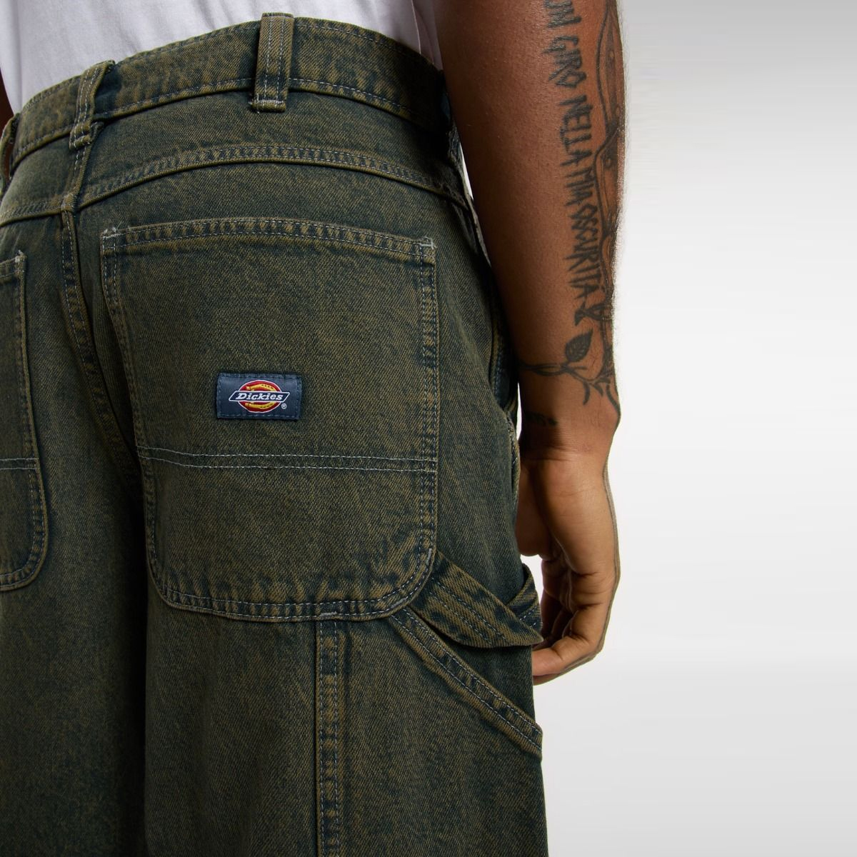 Dickies Jeans corti Painter Loose Denim Green Tone Fade - 7 Dickies Jeans corti Painter Loose Denim Green Tone Fade - 7