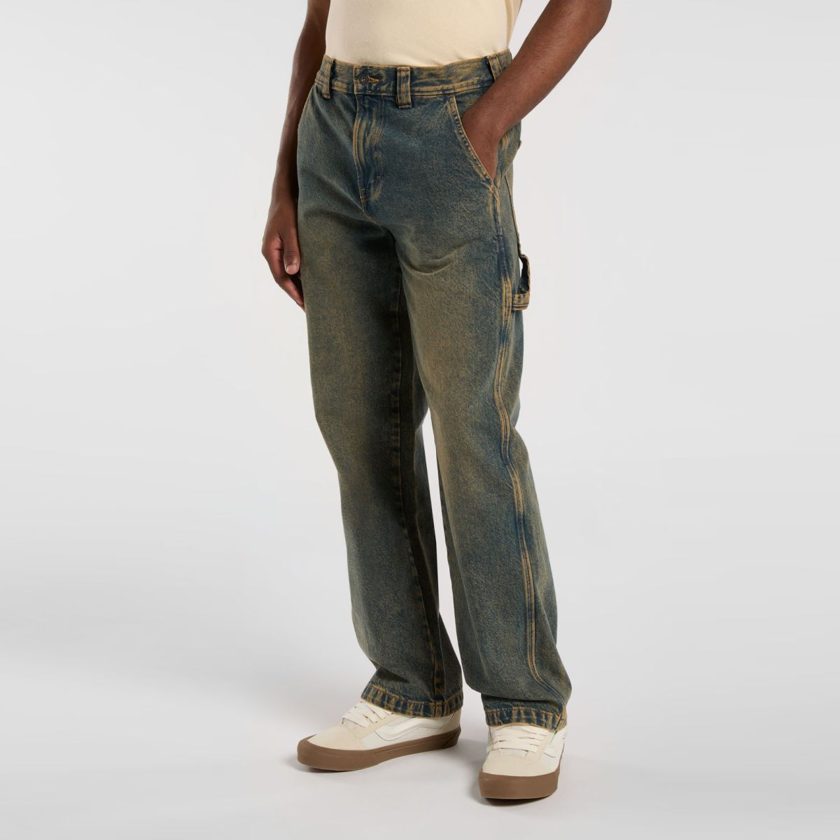 Dickies Jeans Stevensville Carpenter Denim Yellow Fade Ind - 5 Dickies Jeans Stevensville Carpenter Denim Yellow Fade Ind - 5