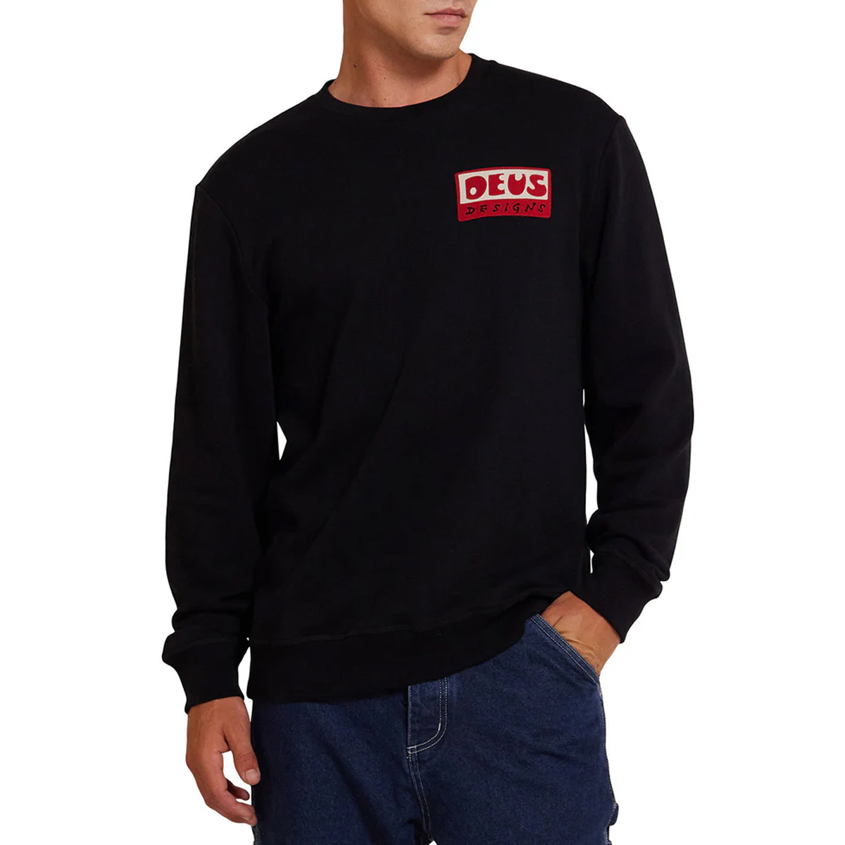 Deus Ex Machina Felpa Nice To See You Crew Black - 6 Deus Ex Machina Felpa Nice To See You Crew Black - 6