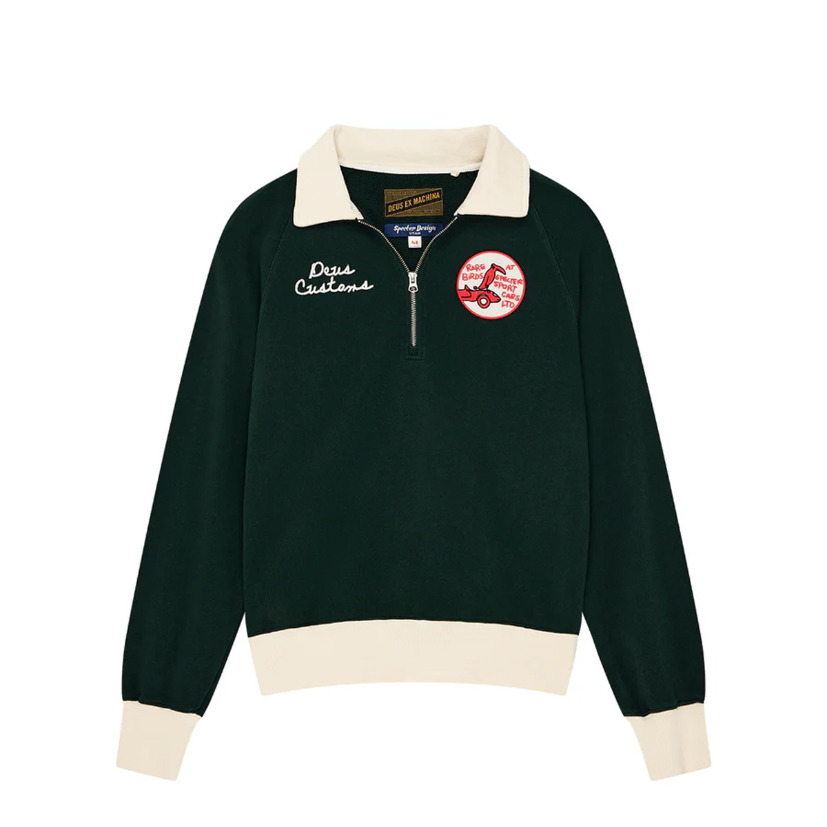Deus Ex Machina Felpa Specter Zip Racing Green - 1 Deus Ex Machina Felpa Specter Zip Racing Green - 1