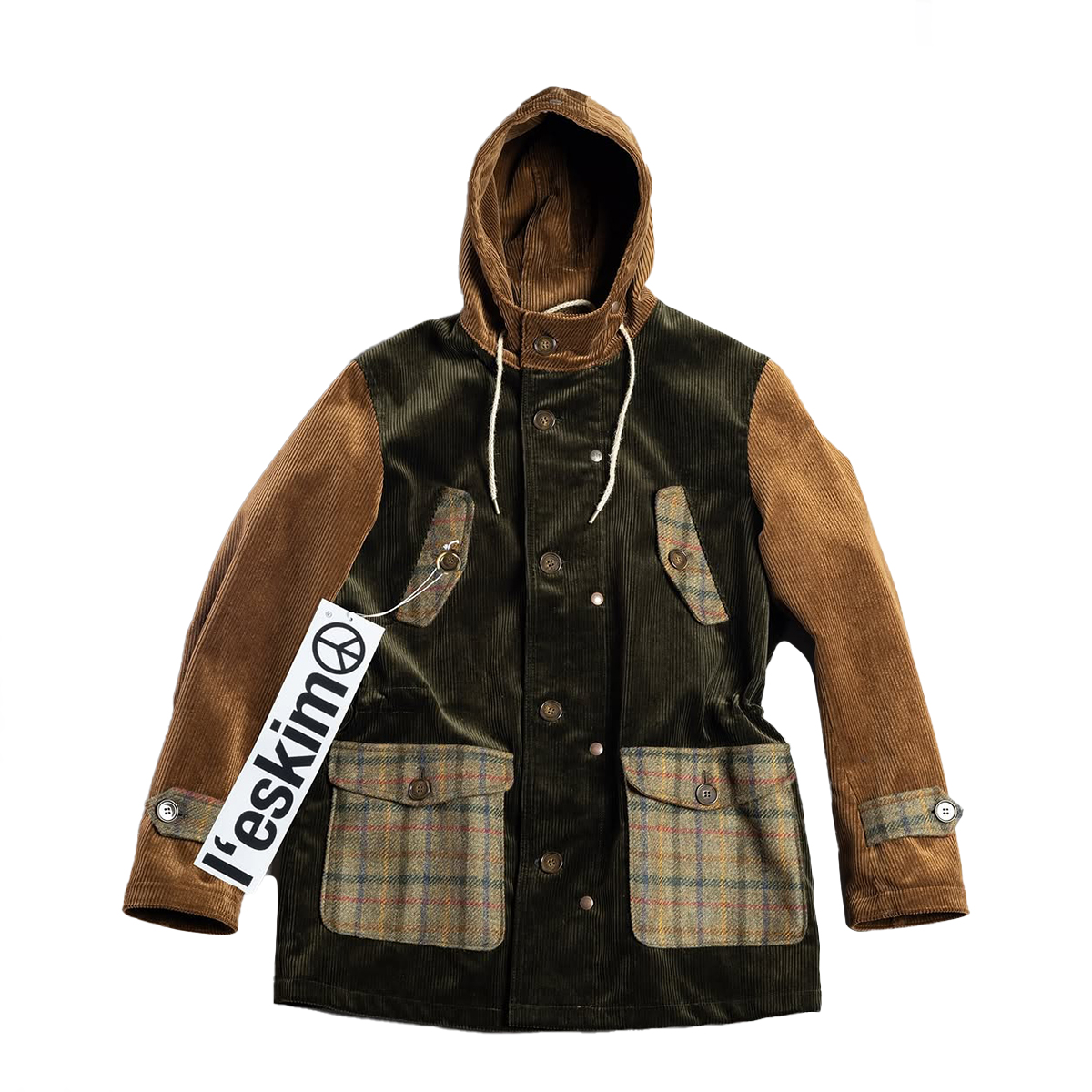 EQUI Cappotto Eskimo Mini Velluto Verde Oliva - 1 EQUI Cappotto Eskimo Mini Velluto Verde Oliva - 1