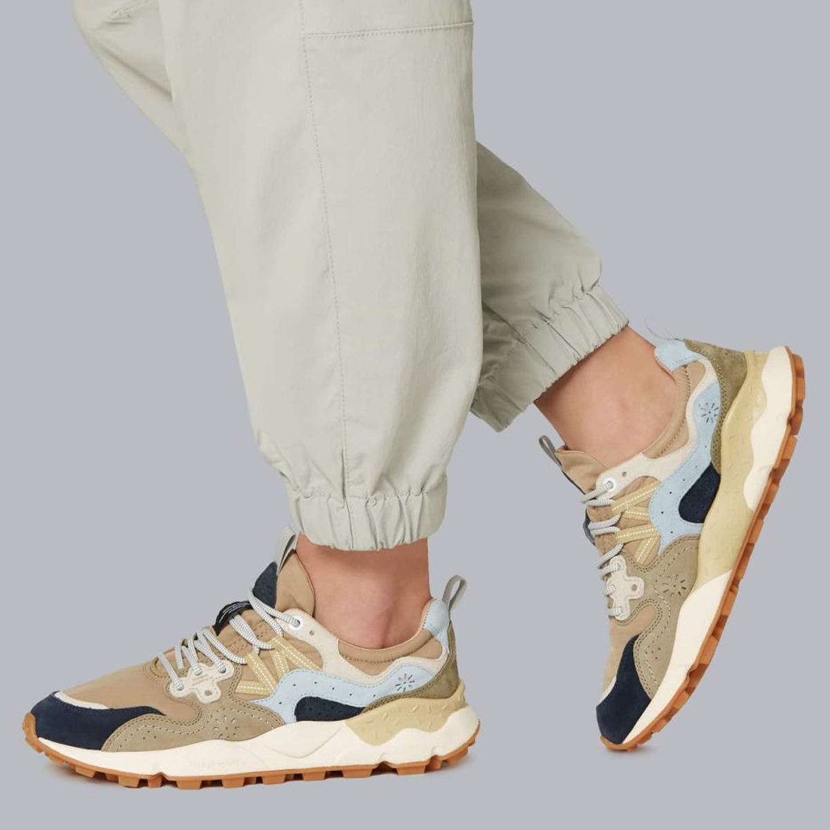 Flower Mountain Sneakers Uomo Yamano 3 Black Brown Army Green - 2 Flower Mountain Sneakers Uomo Yamano 3 Black Brown Army Green - 2