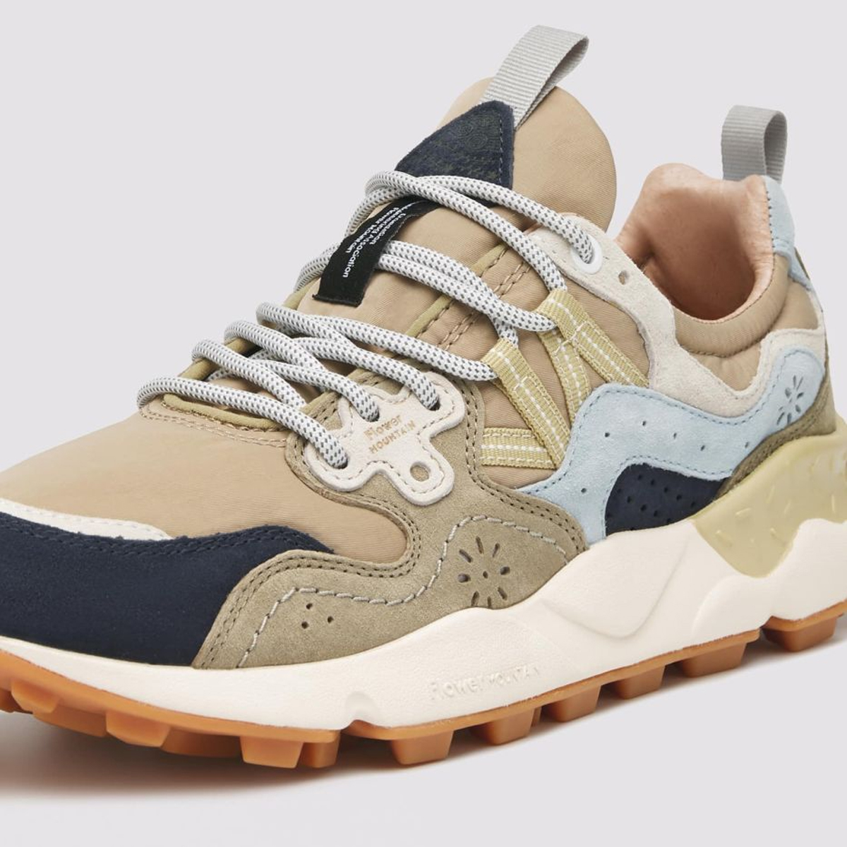 Flower Mountain Sneakers Uomo Yamano 3 Black Brown Army Green - 4 Flower Mountain Sneakers Uomo Yamano 3 Black Brown Army Green - 4