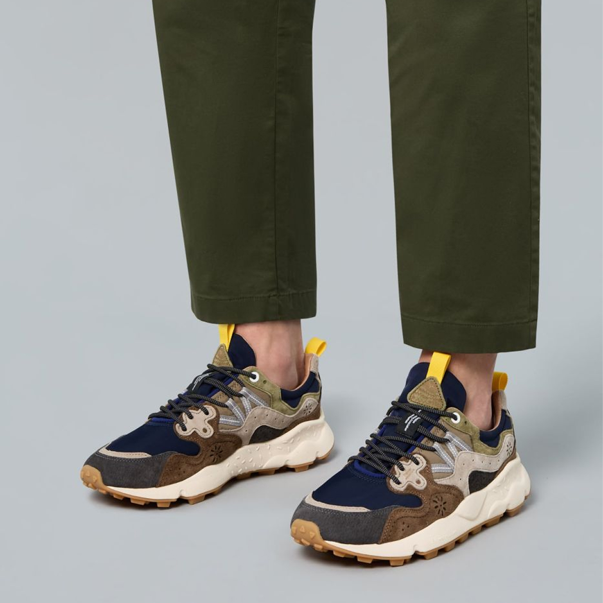 Flower Mountain Sneakers Uomo Yamano 3 Grey Blue - 2 Flower Mountain Sneakers Uomo Yamano 3 Grey Blue - 2