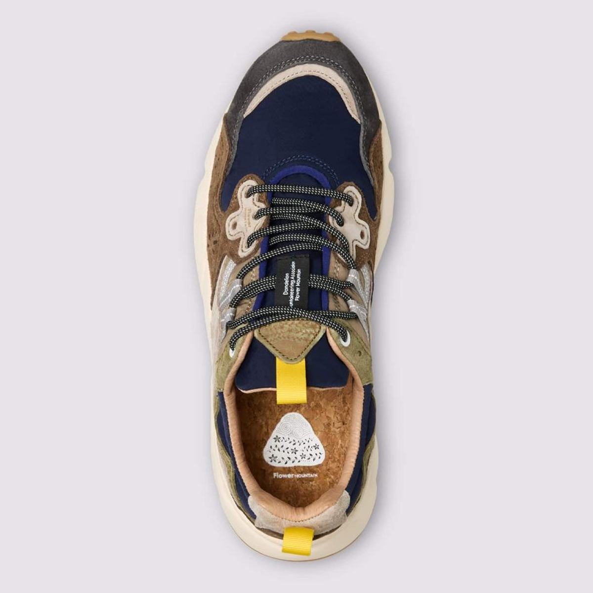 Flower Mountain Sneakers Uomo Yamano 3 Grey Blue - 3 Flower Mountain Sneakers Uomo Yamano 3 Grey Blue - 3