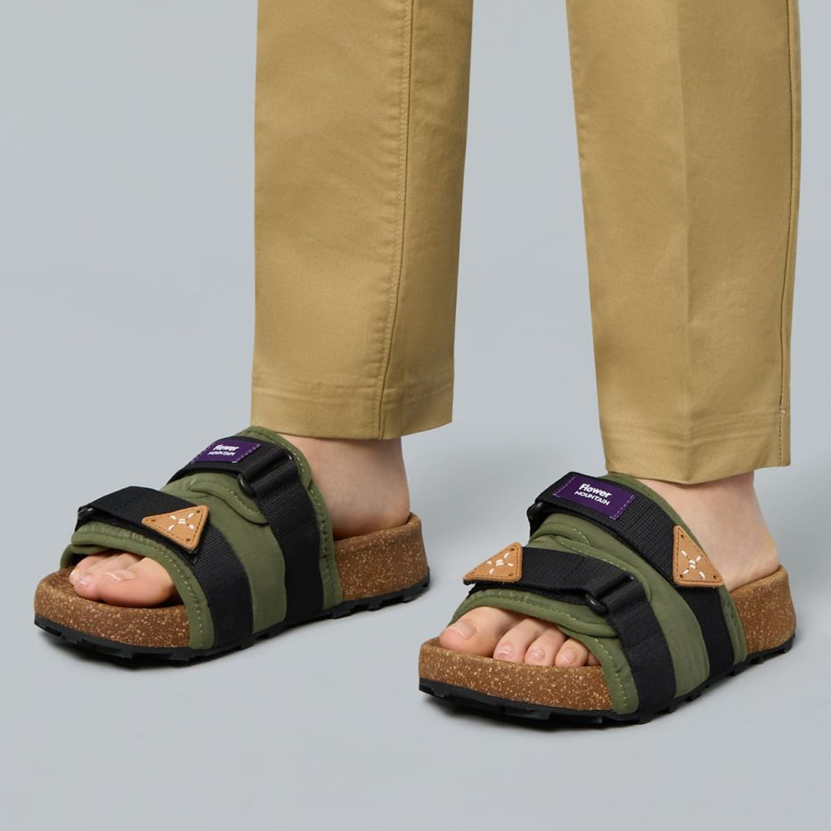 Flower Mountain Slippers Niwa Kaki Black - 2 Flower Mountain Slippers Niwa Kaki Black - 2
