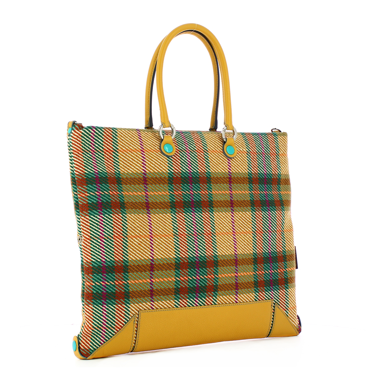 Gabs Borsa Aretha L Tessuto Ruga Scozzese Fuxia - 2 Gabs Borsa Aretha L Tessuto Ruga Scozzese Fuxia - 2