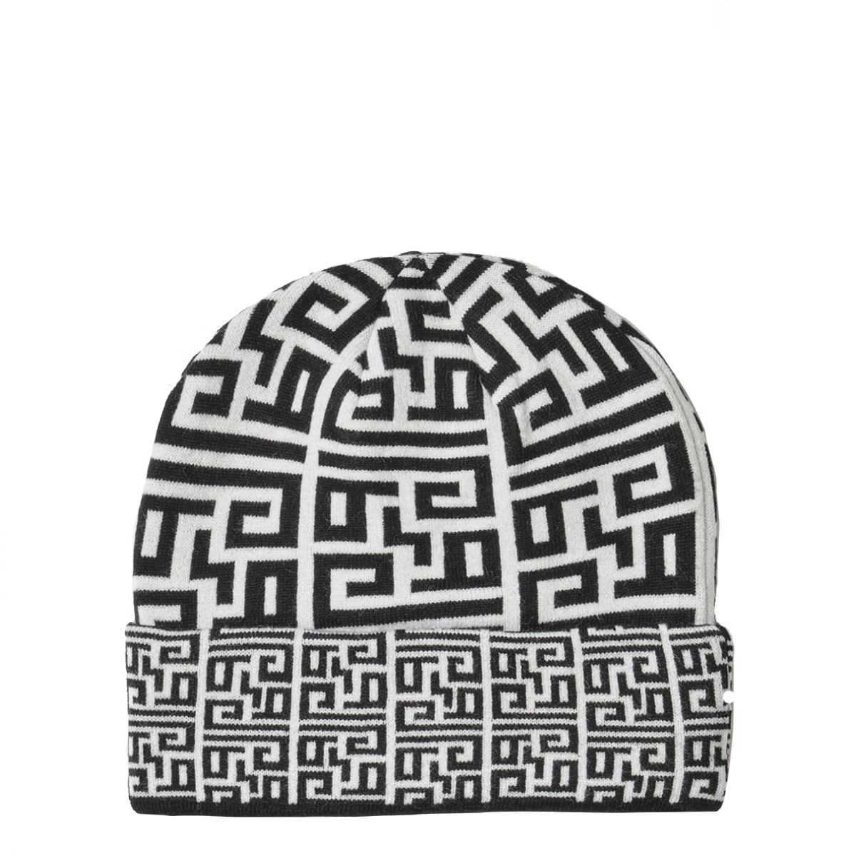 Gaëlle Cuffia Jacquard Monogram Nero Offwhite - 1 Gaëlle Cuffia Jacquard Monogram Nero Offwhite - 1