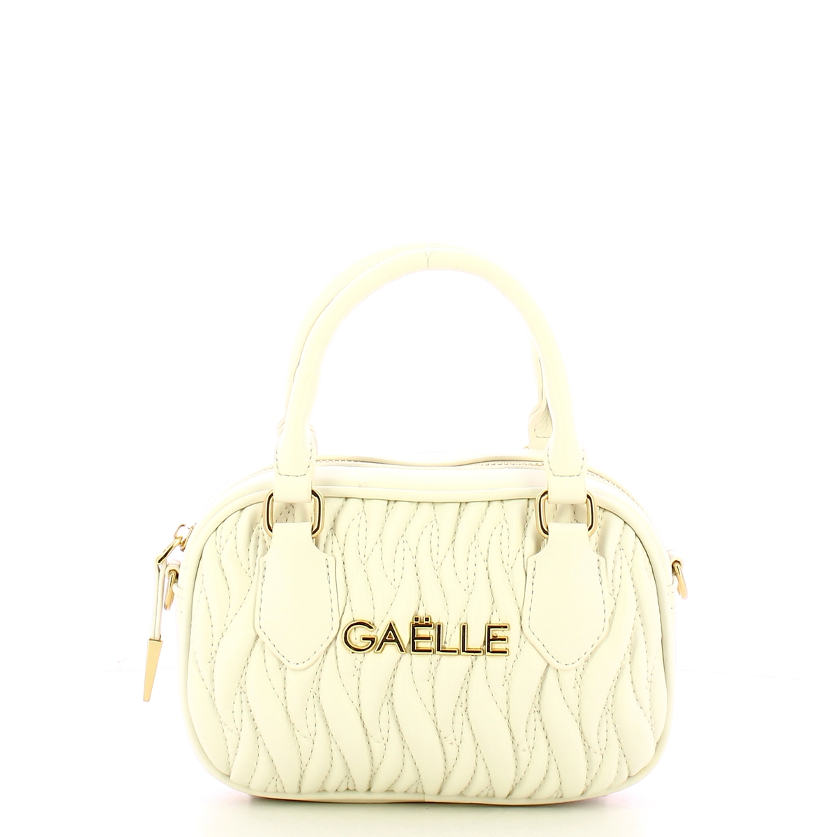 Gaëlle Mini Duffle Plissé Bianco - 1 Gaëlle Mini Duffle Plissé Bianco - 1
