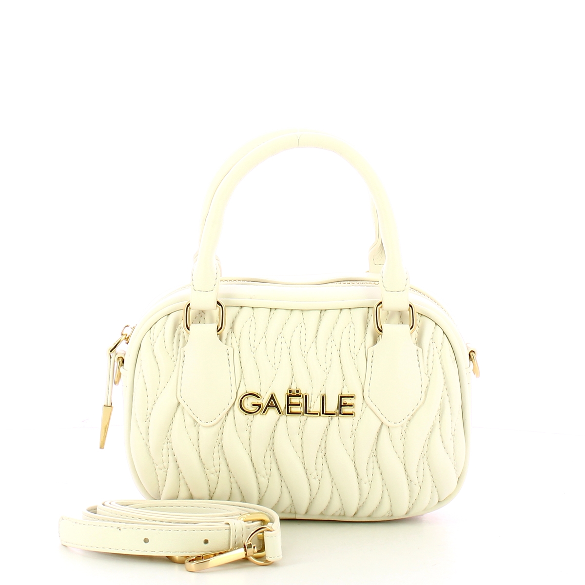 Gaëlle Mini Duffle Plissé Bianco - 4 Gaëlle Mini Duffle Plissé Bianco - 4