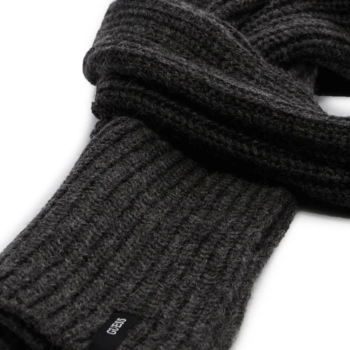 Guess Sciarpa Knit Dark Grey Melange - 2 Guess Sciarpa Knit Dark Grey Melange - 2