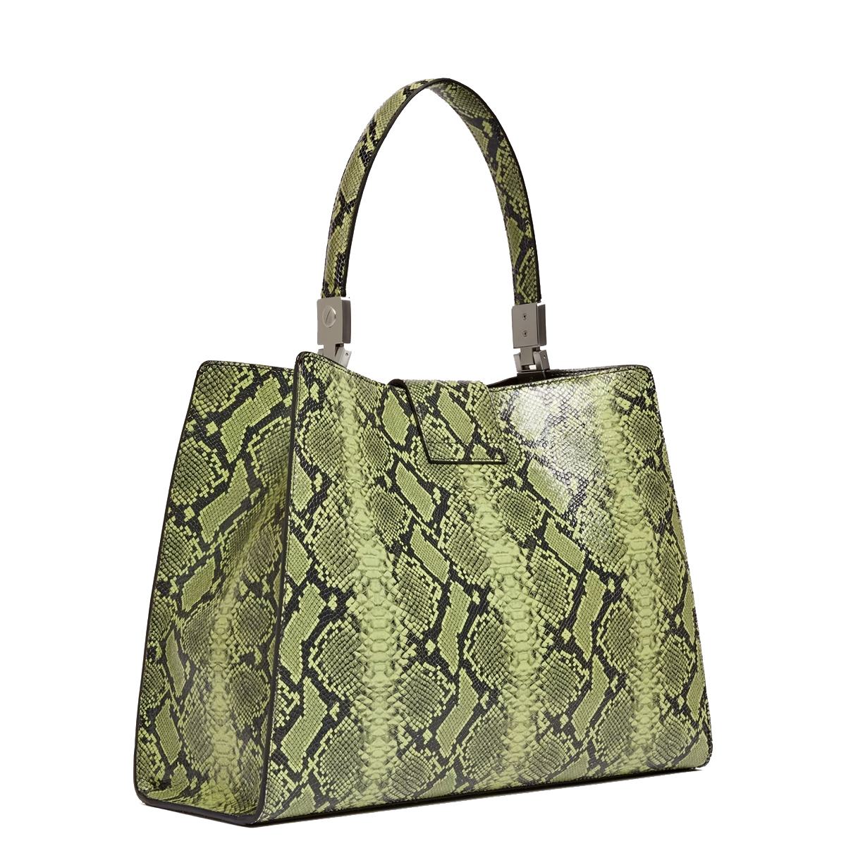 Guess Borsa a mano Monia in pelle pitonata Sage Green - 2