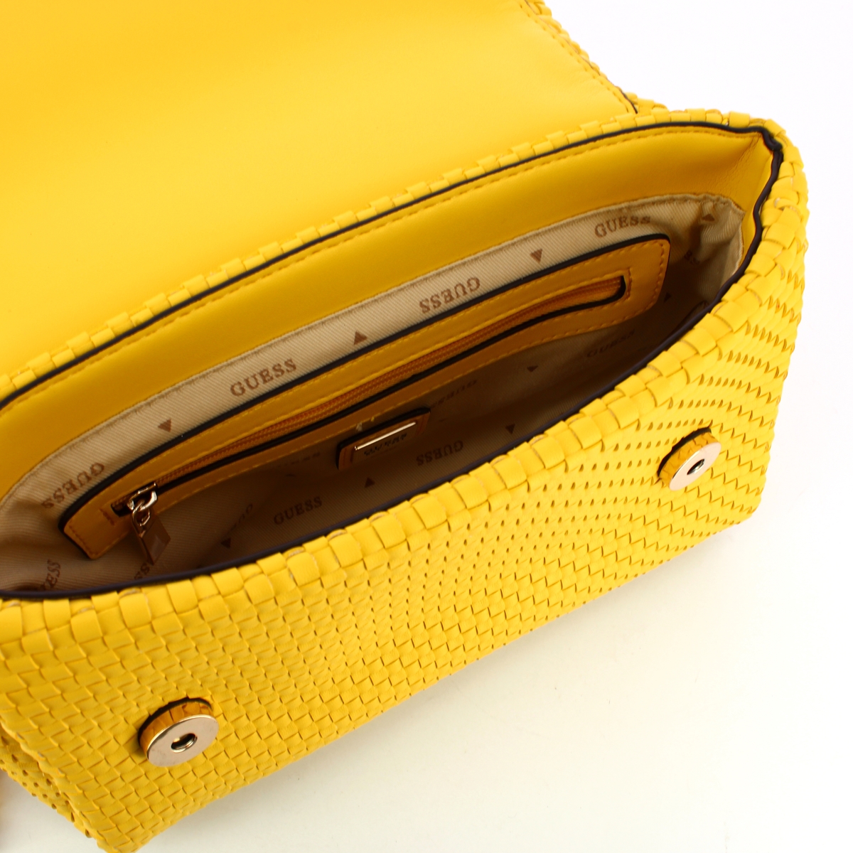 Guess Borsa a spalla intrecciata Etel Yellow - 4