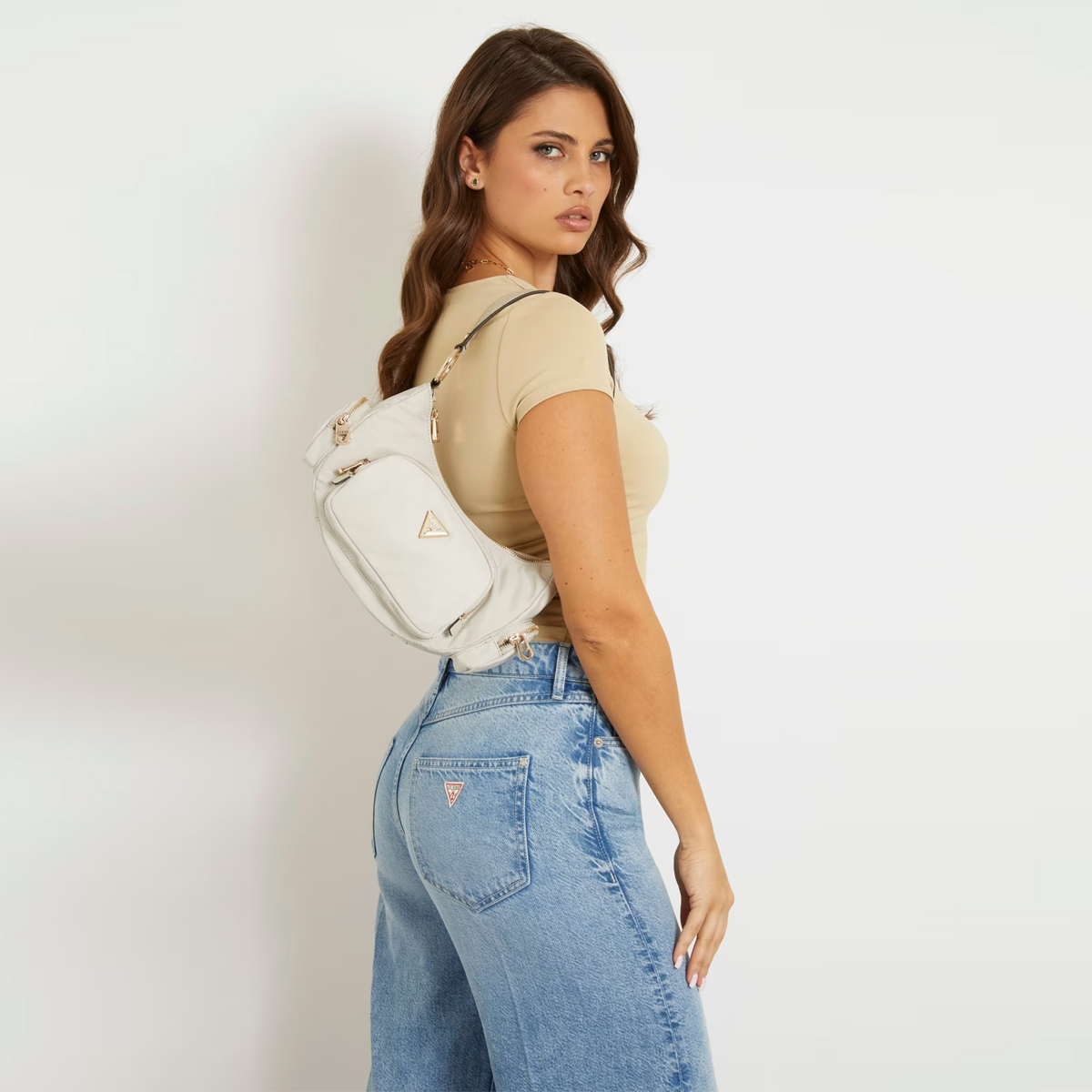 Guess Borsa a spalla Eco Gemma Taupe - 2 Guess Borsa a spalla Eco Gemma Taupe - 2