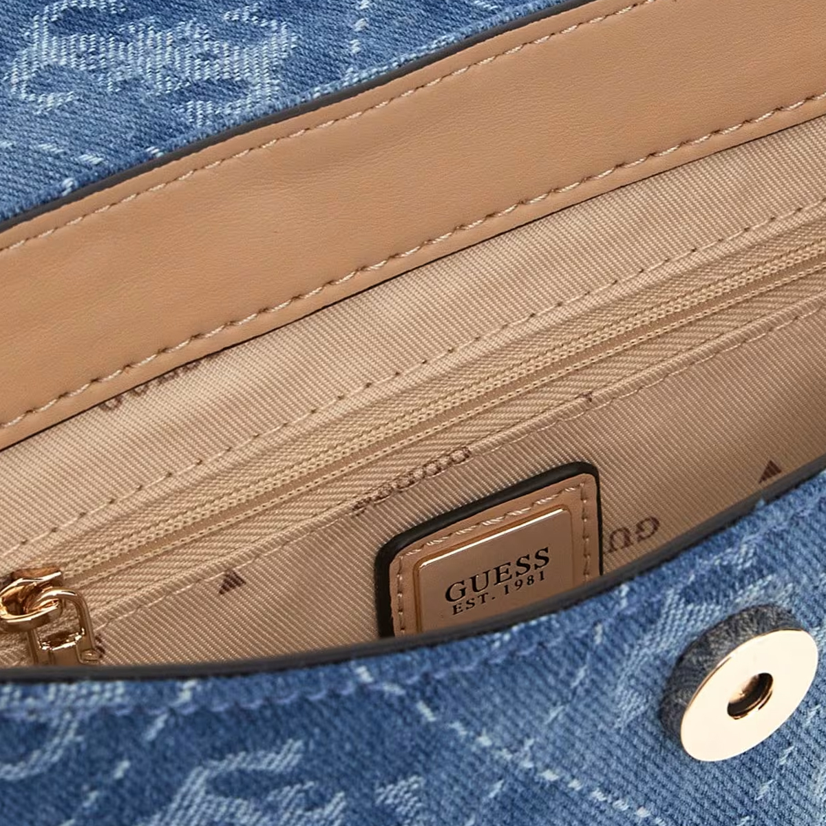 Guess Borsa a spalla Cerelia Denim Logo - 3