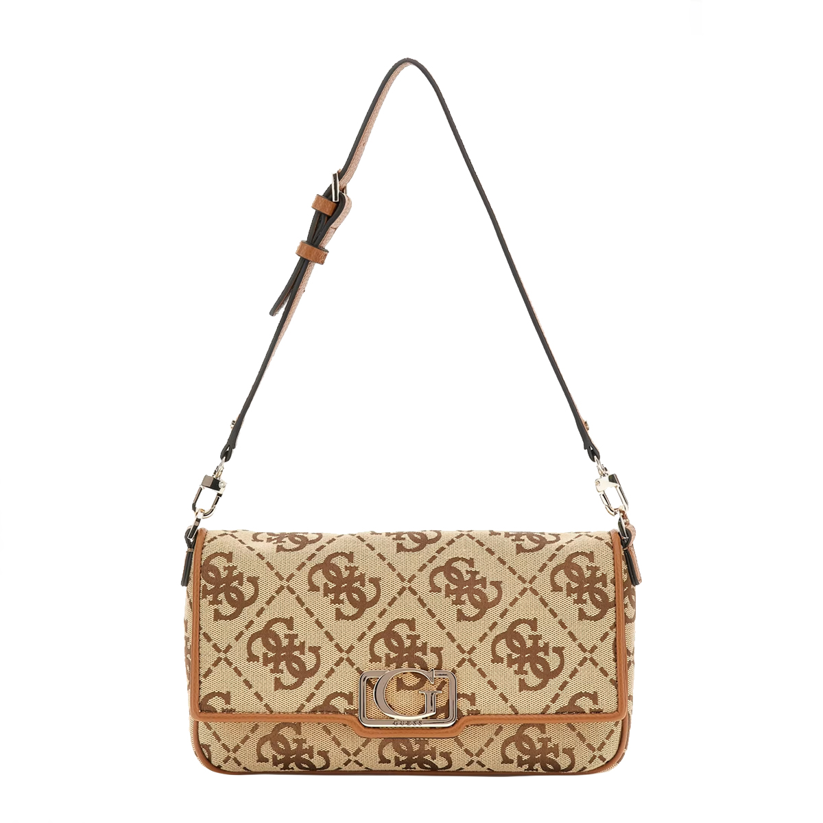 Guess Borsa a spalla Circle Flap Latte Logo - 1 Guess Borsa a spalla Circle Flap Latte Logo - 1