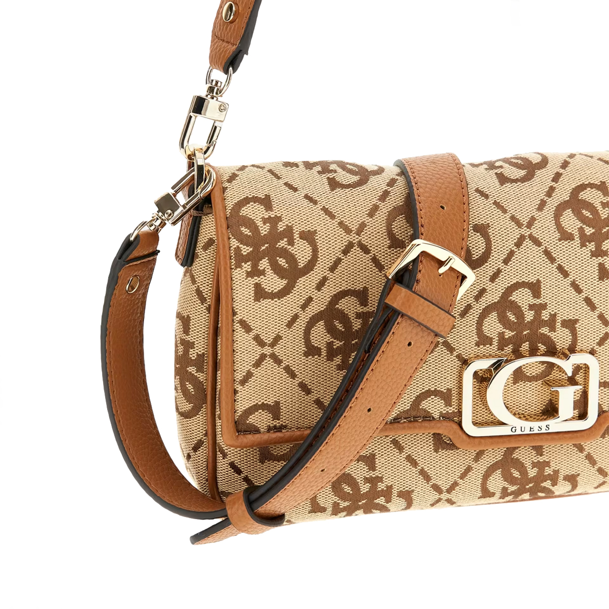 Guess Borsa a spalla Circle Flap Latte Logo - 5 Guess Borsa a spalla Circle Flap Latte Logo - 5