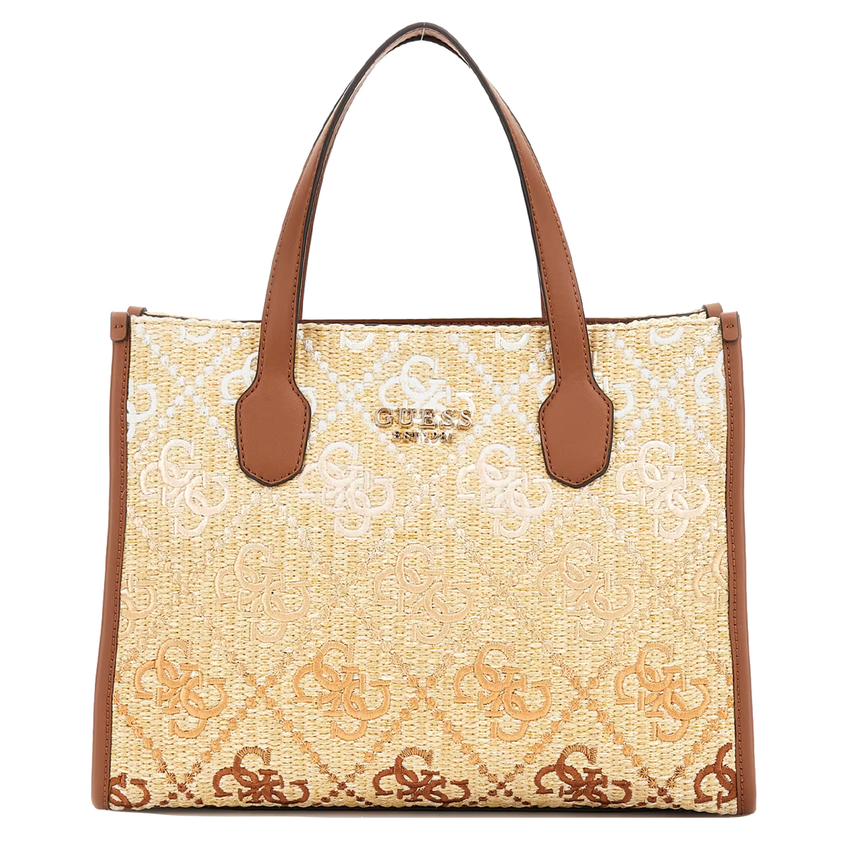 Guess Borsa a mano Silvana 4G Cognac Logo - 1 Guess Borsa a mano Silvana 4G Cognac Logo - 1