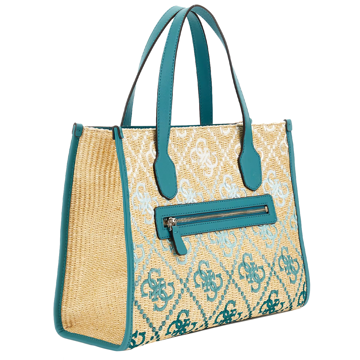 Guess Borsa a mano Silvana 4G Teal Logo - 2