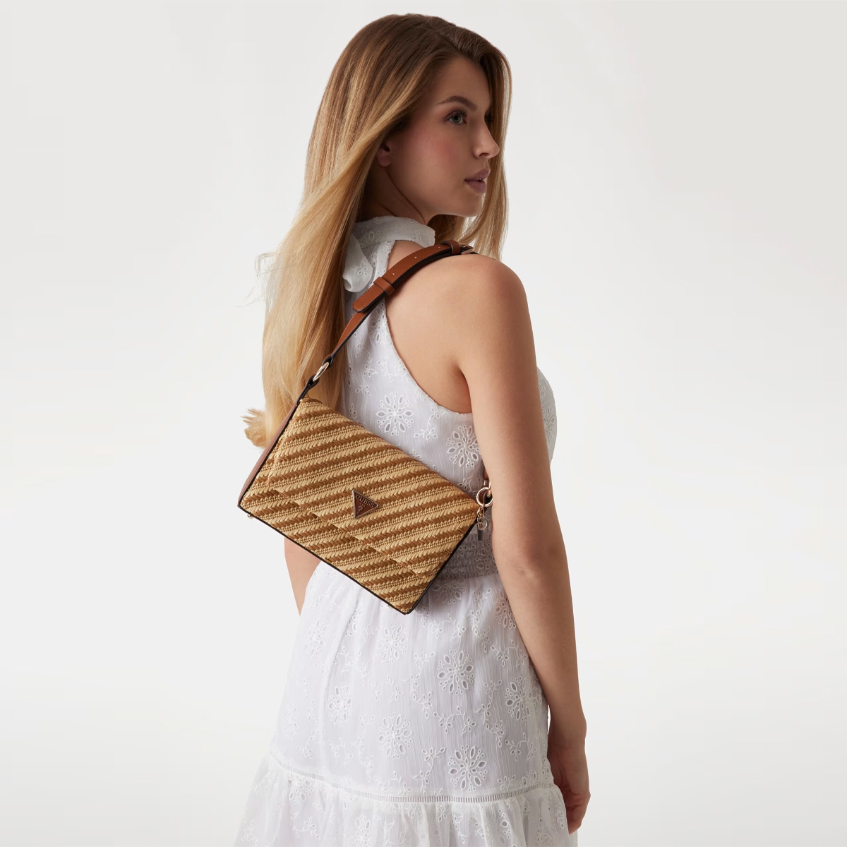 Guess Borsa a spalla Simona Natural Cognac - 2 Guess Borsa a spalla Simona Natural Cognac - 2