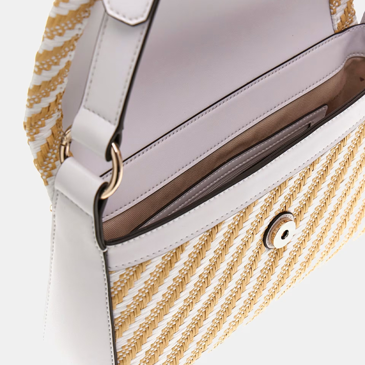 Guess Borsa a spalla Simona Natural White - 3 Guess Borsa a spalla Simona Natural White - 3