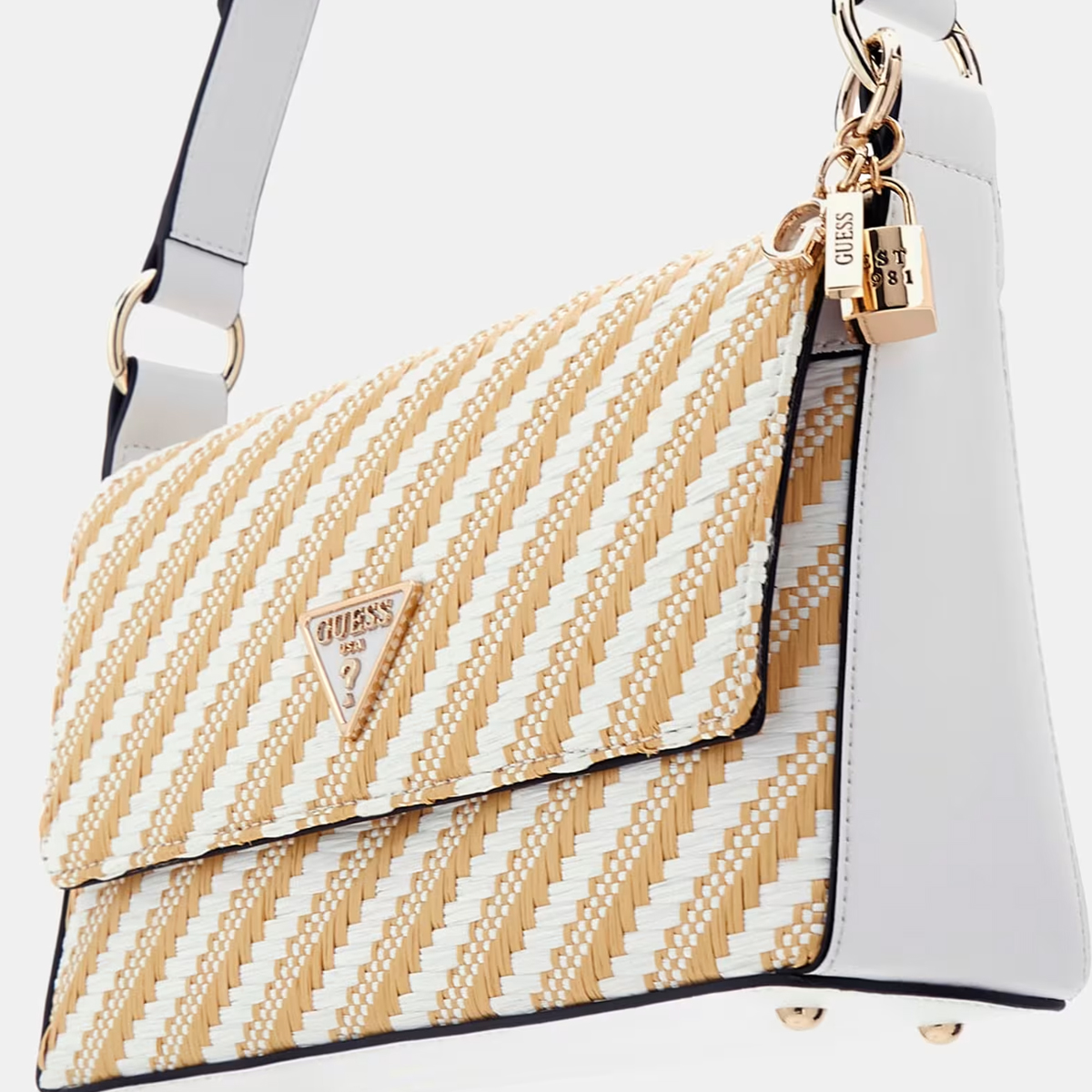Guess Borsa a spalla Simona Natural White - 4 Guess Borsa a spalla Simona Natural White - 4