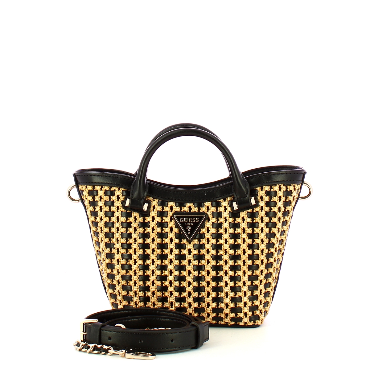 Guess Borsa a mano Atalia Mini Tote Natural Black - 4 Guess Borsa a mano Atalia Mini Tote Natural Black - 4