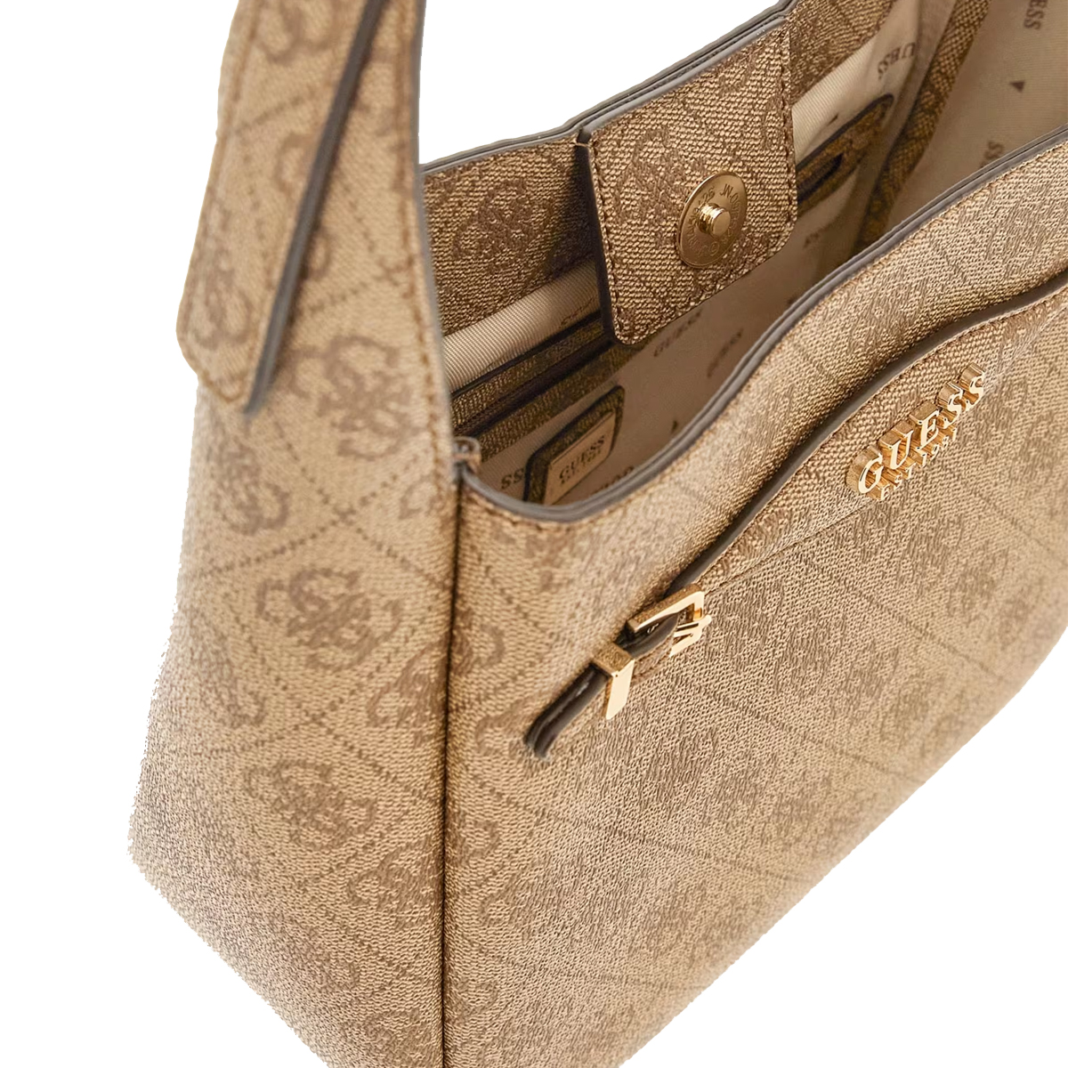 Guess Hobo Bag Mini Katya Latte Logo - 4 Guess Hobo Bag Mini Katya Latte Logo - 4