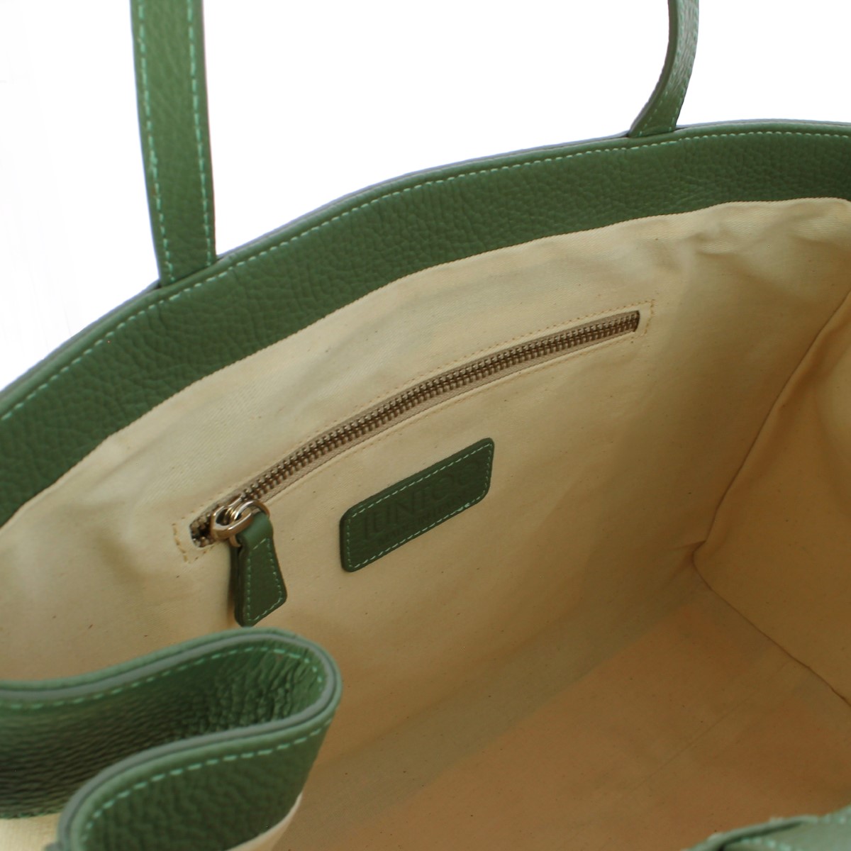 Iuntoo Shopper Media Graziosa con logo Salvia Beige - 4 Iuntoo Shopper Media Graziosa con logo Salvia Beige - 4