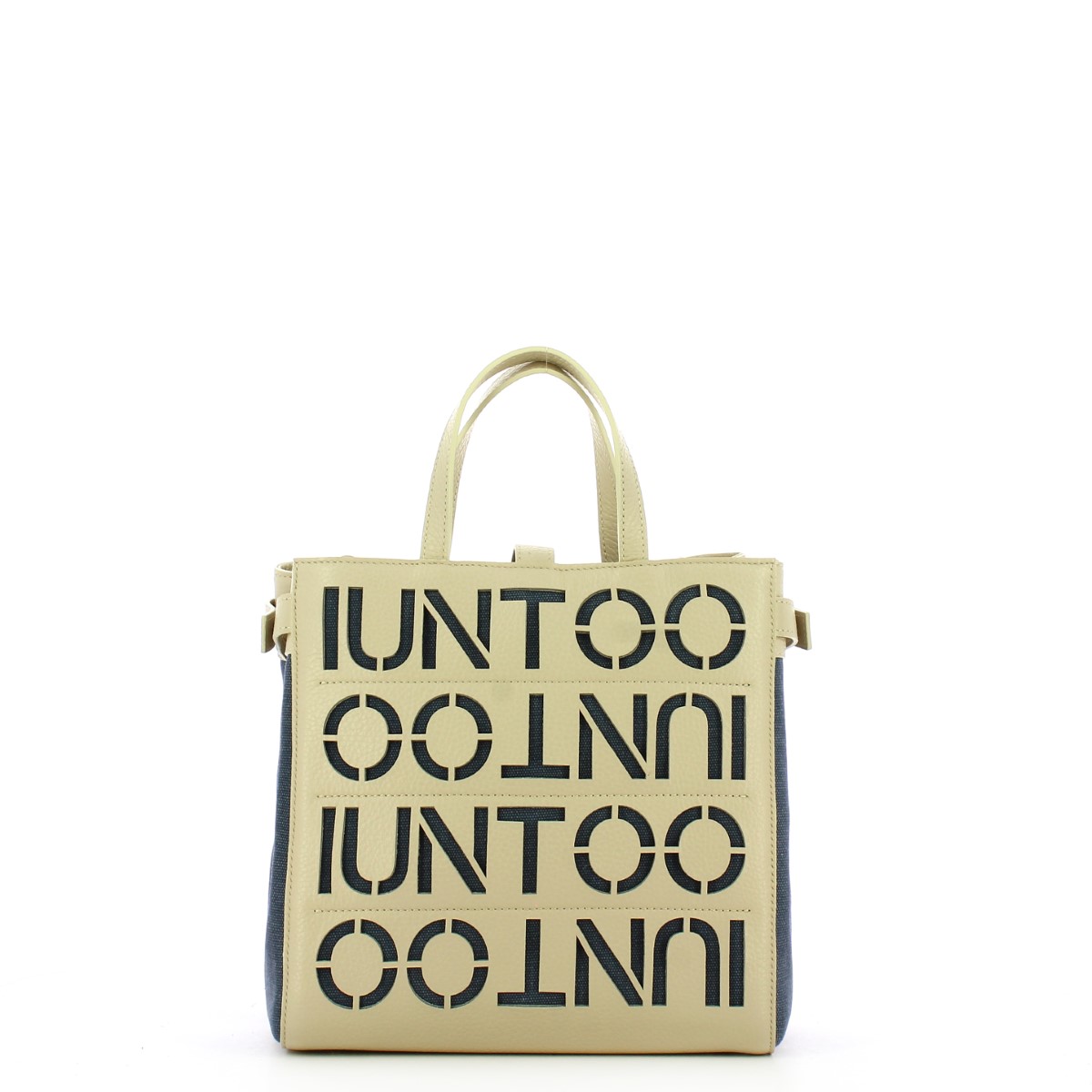 Iuntoo Shopper Piccola Graziosa con logo Beige Jeans - 1 Iuntoo Shopper Piccola Graziosa con logo Beige Jeans - 1