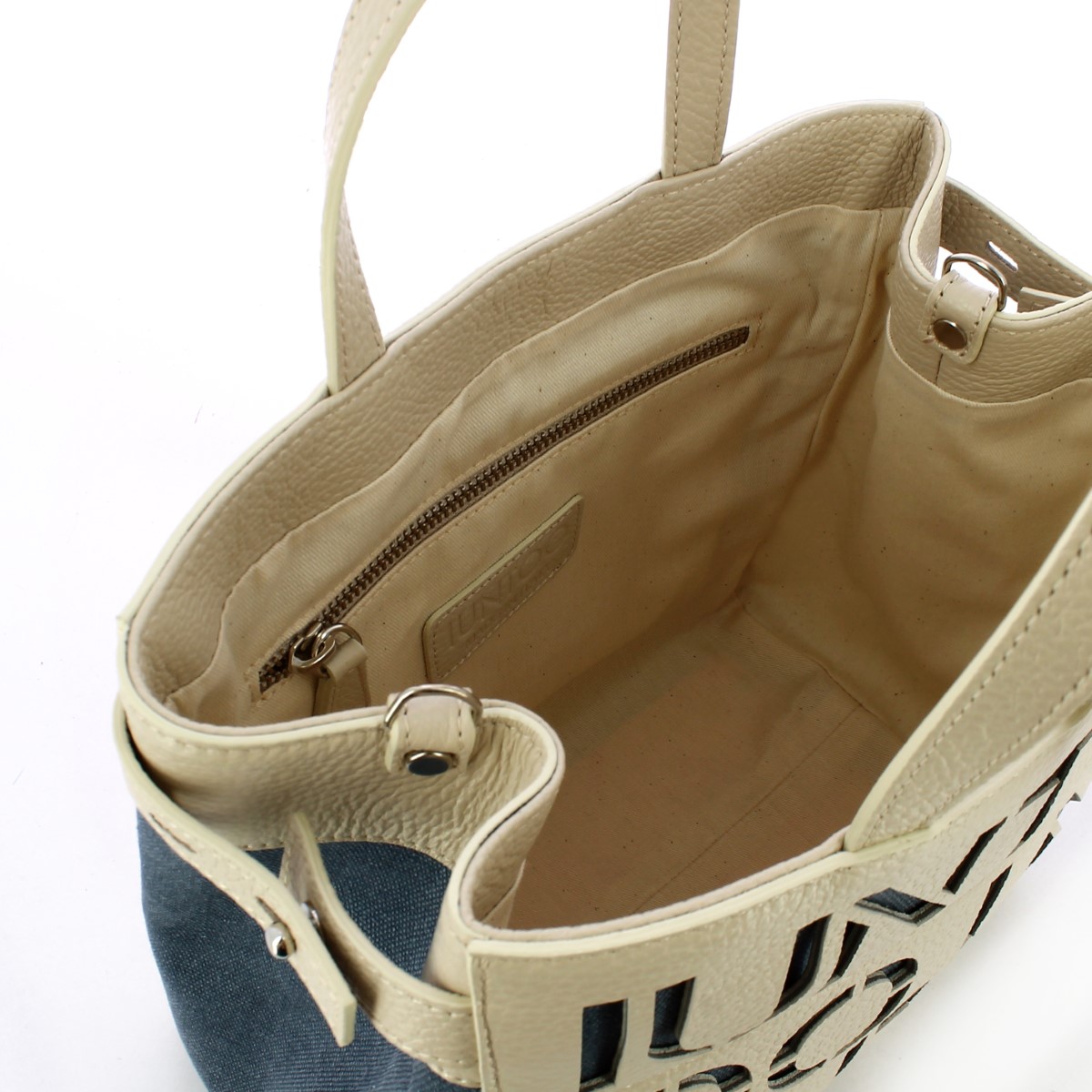 Iuntoo Shopper Piccola Graziosa con logo Beige Jeans - 5 Iuntoo Shopper Piccola Graziosa con logo Beige Jeans - 5