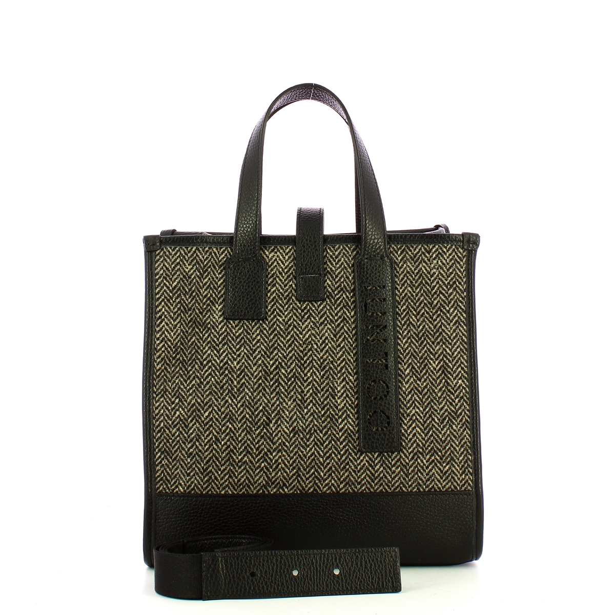 Iuntoo New Tote Piccola Nero + Spigato Nero - 4 Iuntoo New Tote Piccola Nero + Spigato Nero - 4