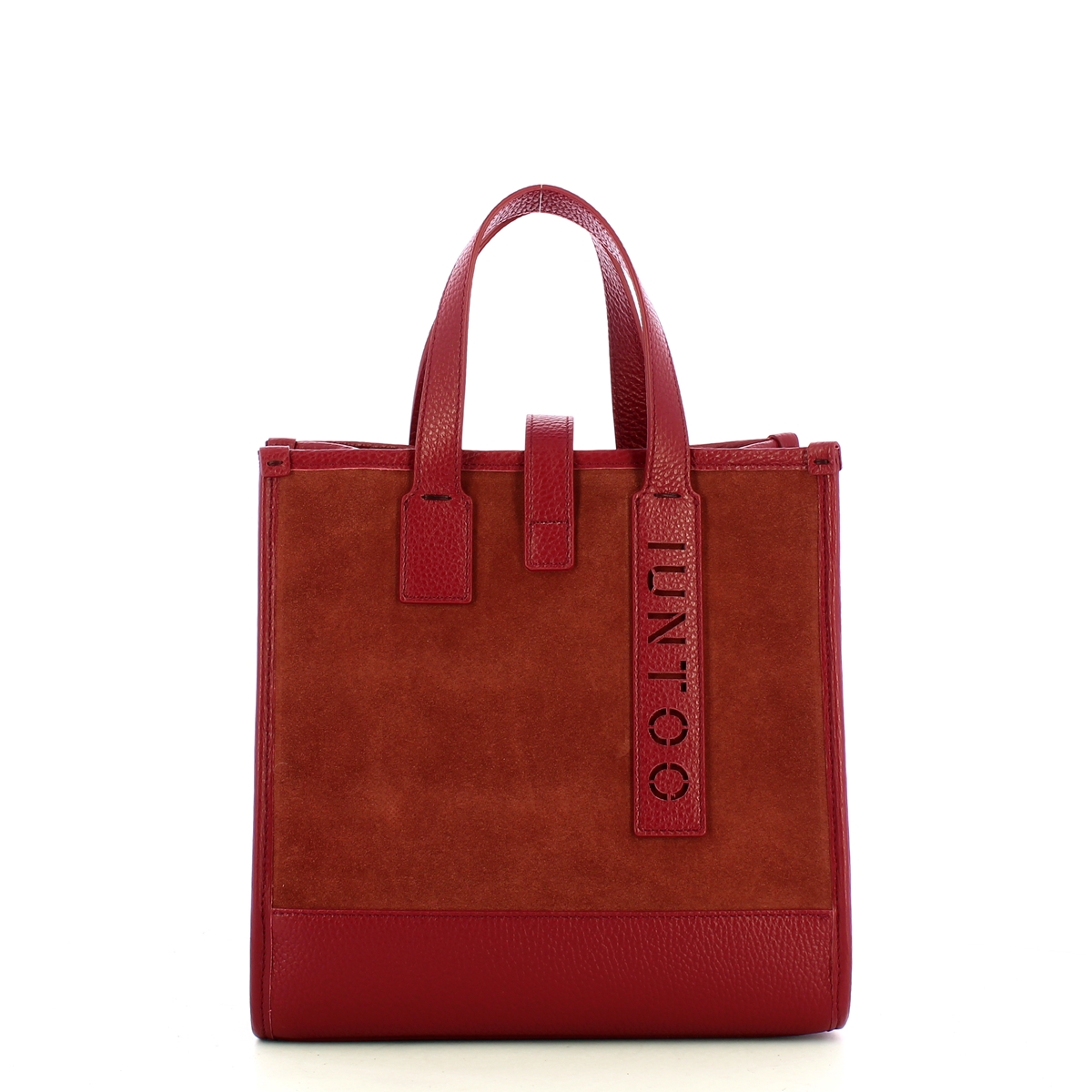 Iuntoo New Tote Piccola Bordeaux + Camoscio Bordeaux - 1 Iuntoo New Tote Piccola Bordeaux + Camoscio Bordeaux - 1