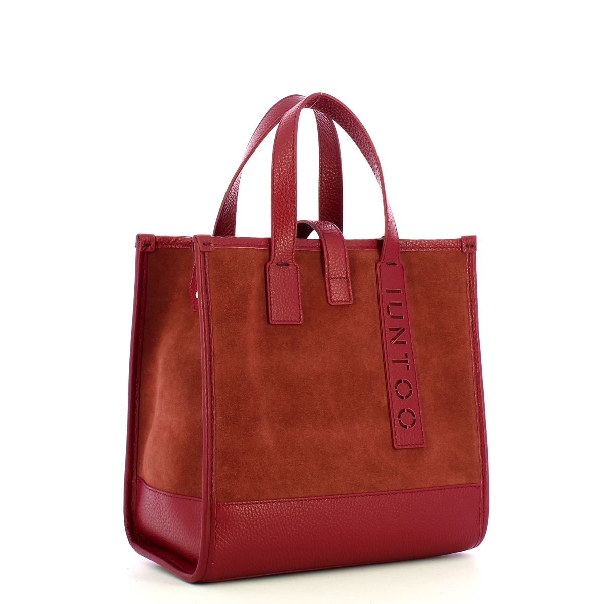 Iuntoo New Tote Piccola Bordeaux + Camoscio Bordeaux - 2 Iuntoo New Tote Piccola Bordeaux + Camoscio Bordeaux - 2