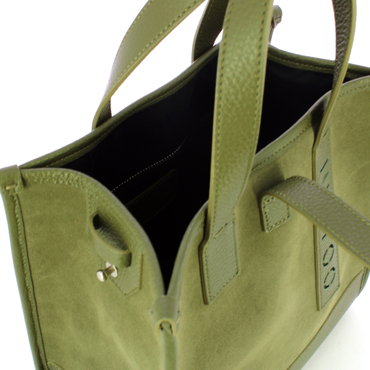 Iuntoo New Tote Piccola Verde + Camoscio Verde - 5 Iuntoo New Tote Piccola Verde + Camoscio Verde - 5