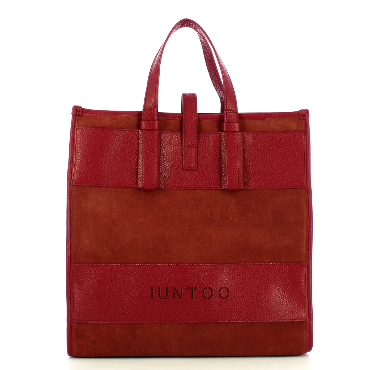 Iuntoo New Tote Grande Bordeaux + Camoscio Bordeaux - 1 Iuntoo New Tote Grande Bordeaux + Camoscio Bordeaux - 1