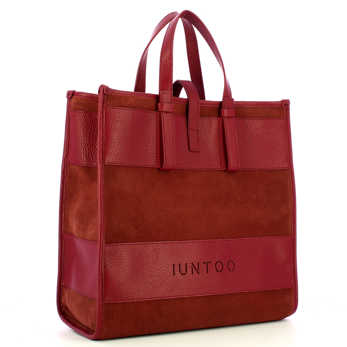 Iuntoo New Tote Grande Bordeaux + Camoscio Bordeaux - 2 Iuntoo New Tote Grande Bordeaux + Camoscio Bordeaux - 2