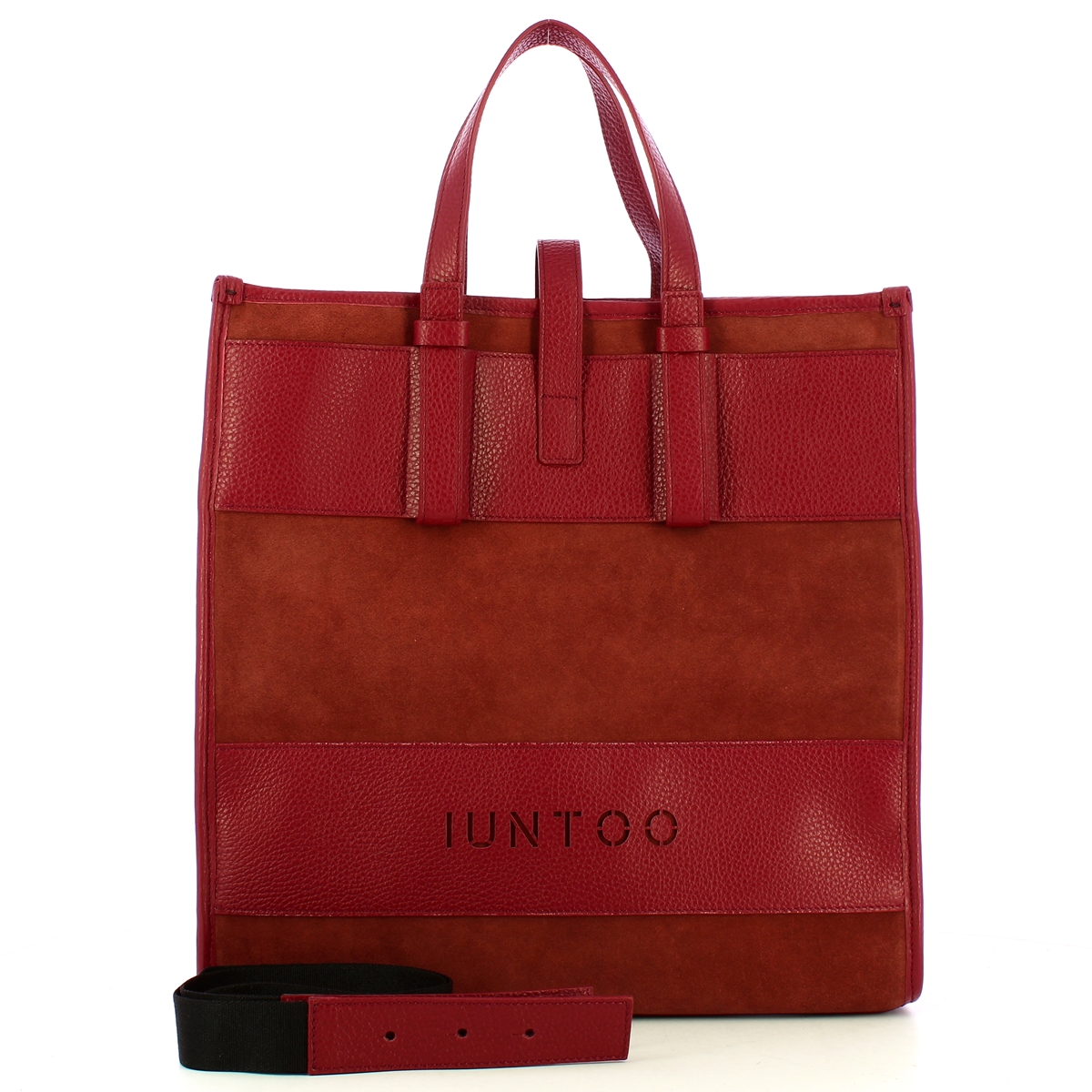 Iuntoo New Tote Grande Bordeaux + Camoscio Bordeaux - 4 Iuntoo New Tote Grande Bordeaux + Camoscio Bordeaux - 4