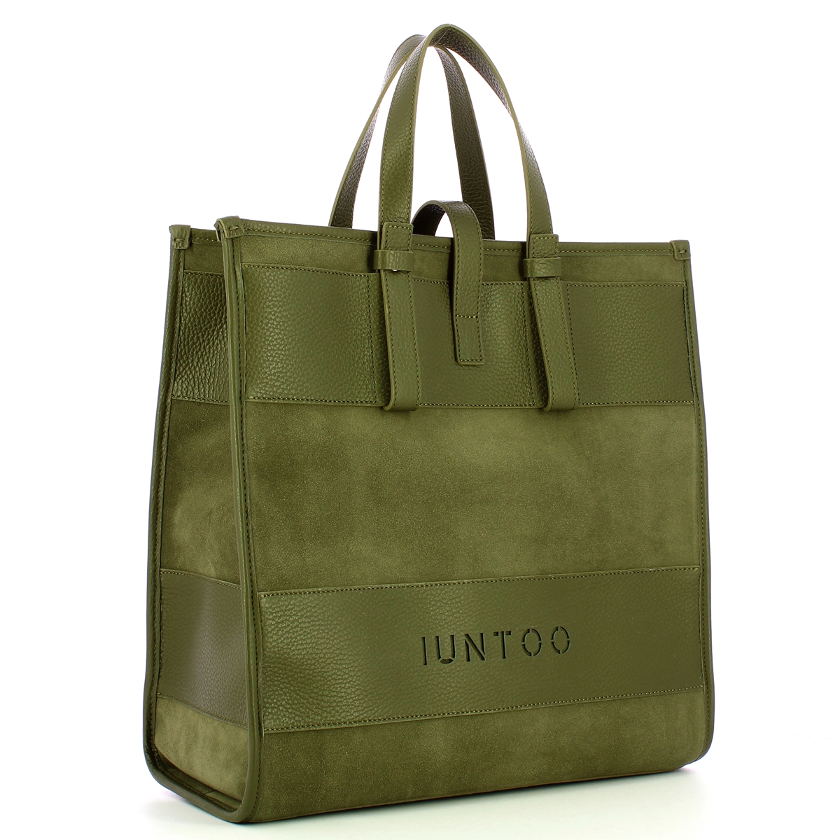 Iuntoo New Tote Grande Verde + Camoscio Verde - 2 Iuntoo New Tote Grande Verde + Camoscio Verde - 2