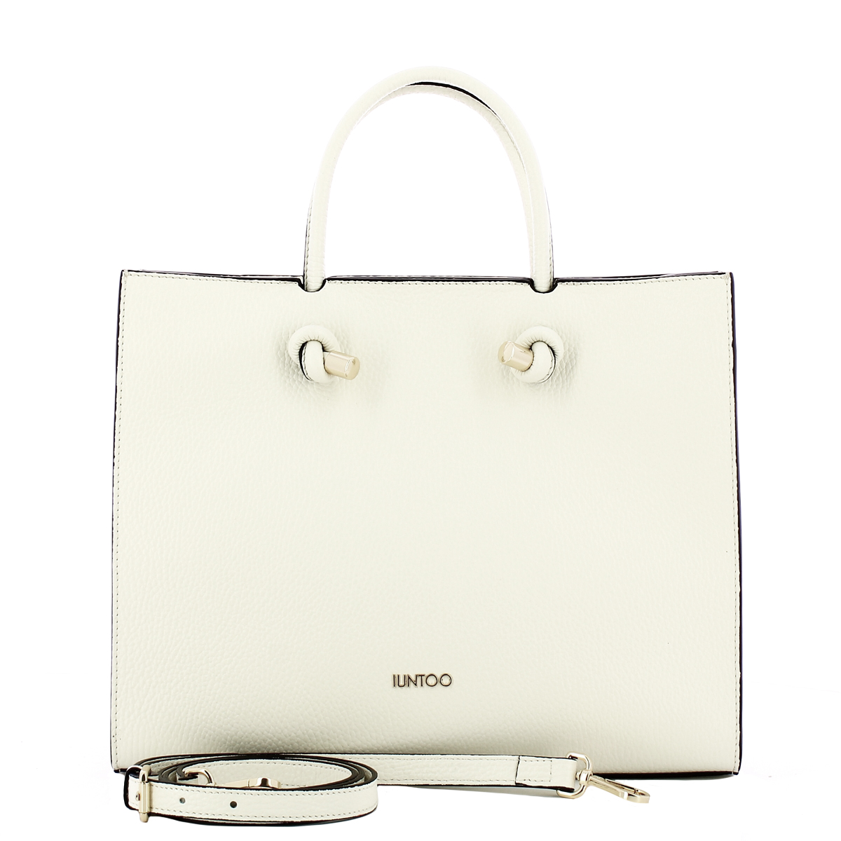 Iuntoo Borsa a mano Grande Nodo Armonia Bianco - 4 Iuntoo Borsa a mano Grande Nodo Armonia Bianco - 4