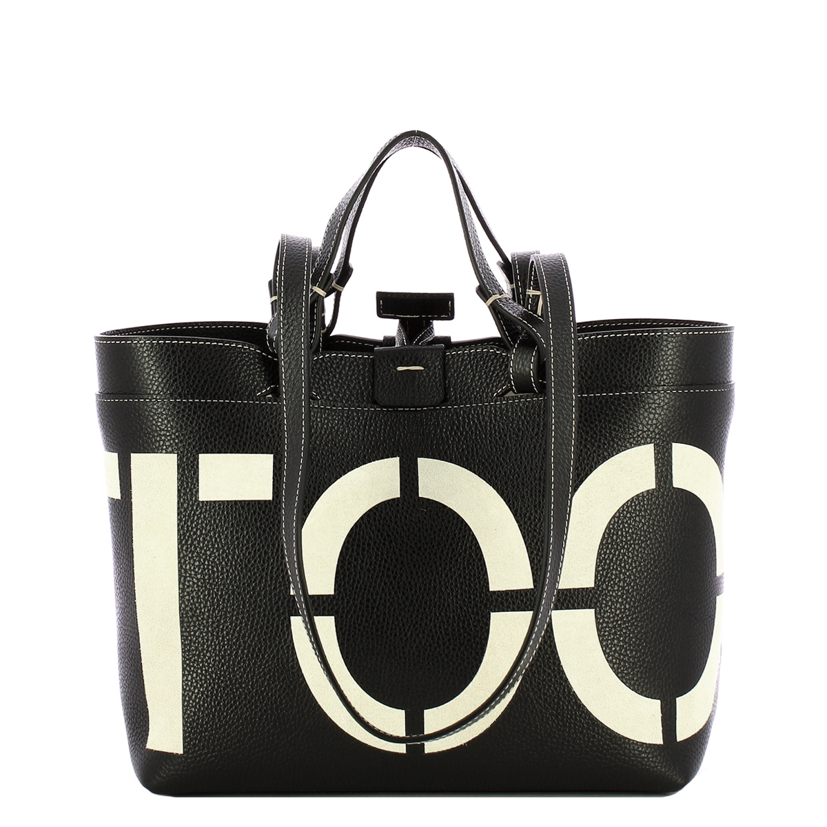 Iuntoo Shopping Sibilla Piccola Logo Nero+Panna - 3