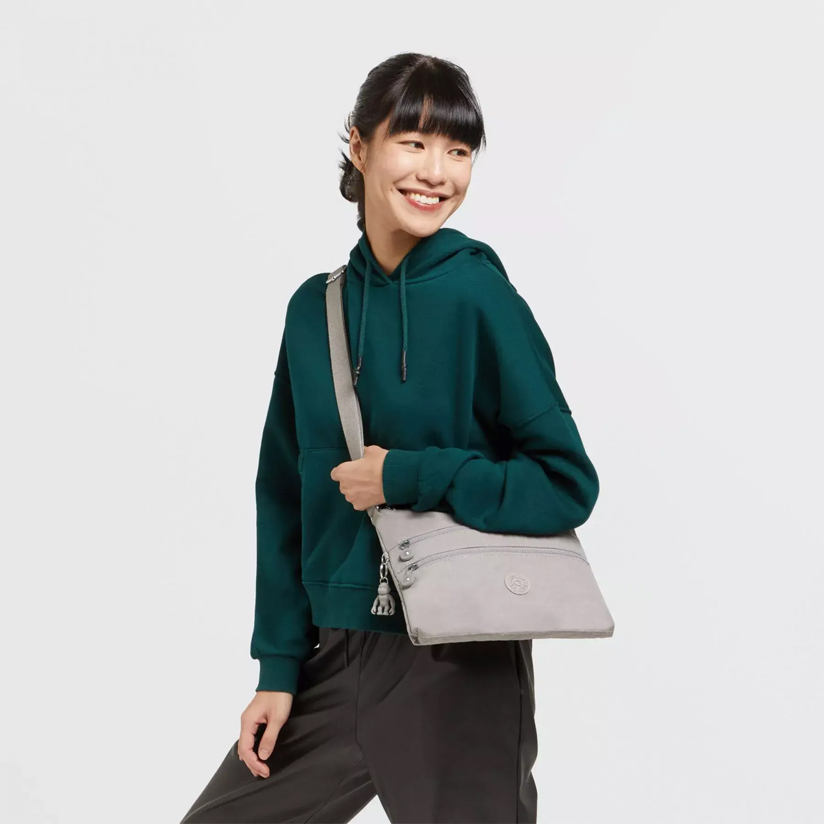 Kipling Tracolla Media Alvar Grey Gris - 3 Kipling Tracolla Media Alvar Grey Gris - 3