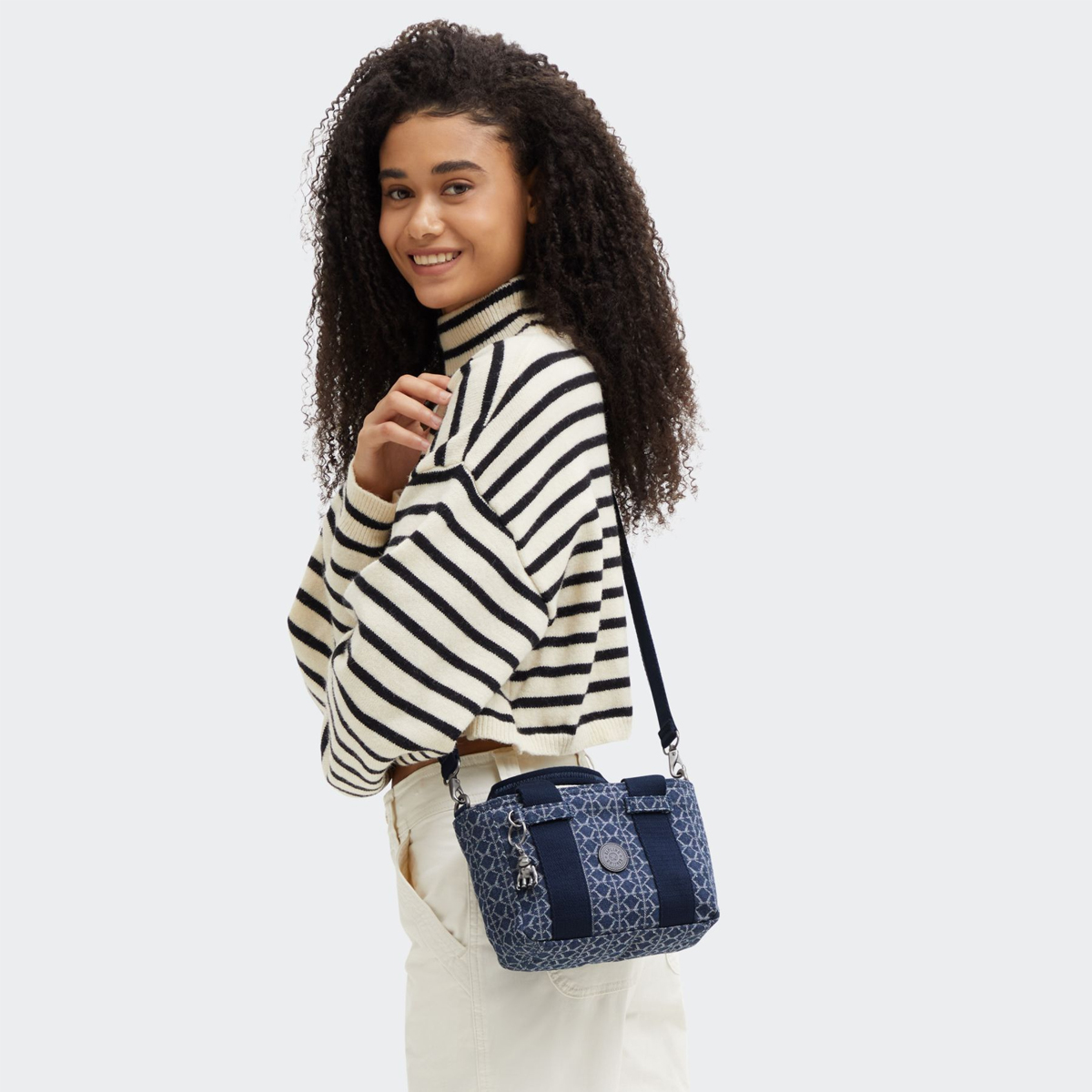 Kipling Borsa a mano Ritta Mini Signature Denim - 2 Kipling Borsa a mano Ritta Mini Signature Denim - 2