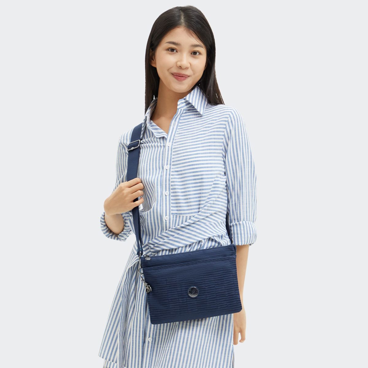 Kipling Tracolla Riri L Night Ocean Jacquard - 2 Kipling Tracolla Riri L Night Ocean Jacquard - 2