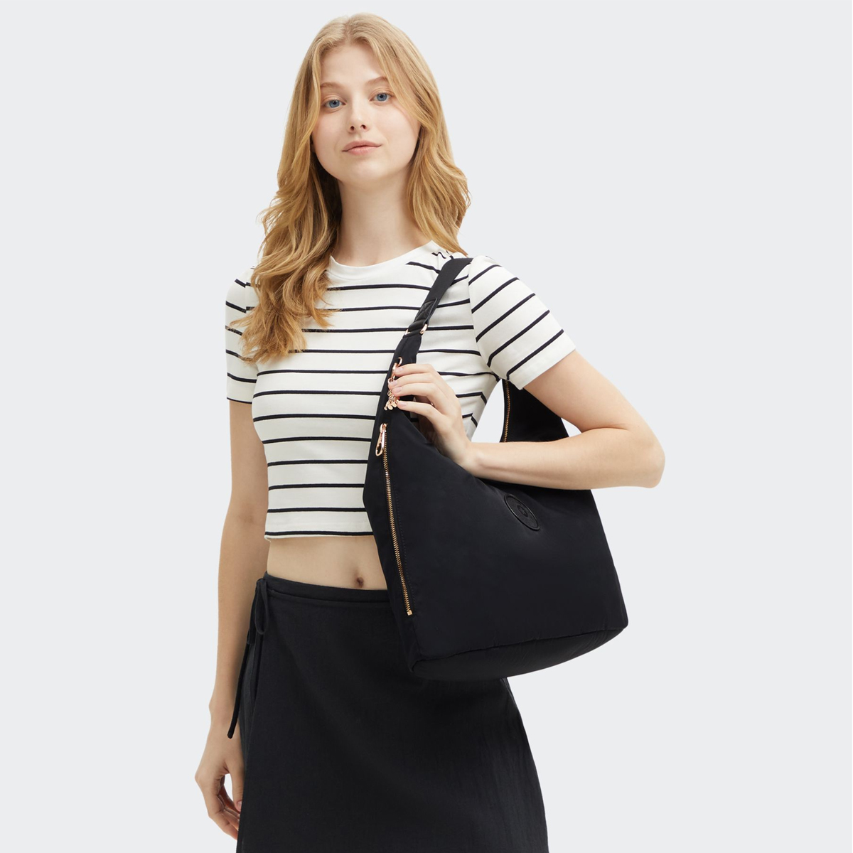 Kipling Borsa a spalla Eanna Zip Black Rose Spice - 2 Kipling Borsa a spalla Eanna Zip Black Rose Spice - 2